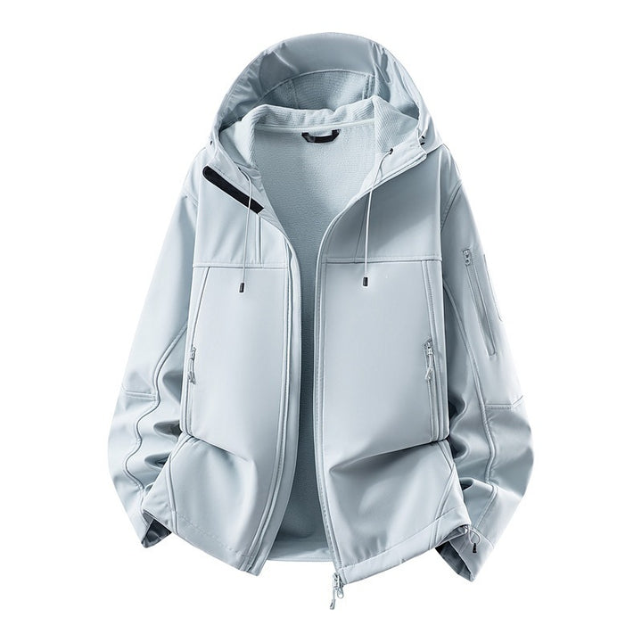 Herren Softshell-Jacke mit Fleecefutter, wasserabweisend und kapuzenverstärkung Echoarchiv