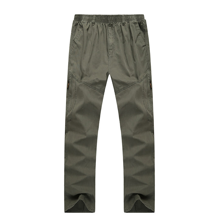 Herren Cargo-Hose mit elastischem Bund, geradem Bein und Mehrfach-Taschen – Bravaro