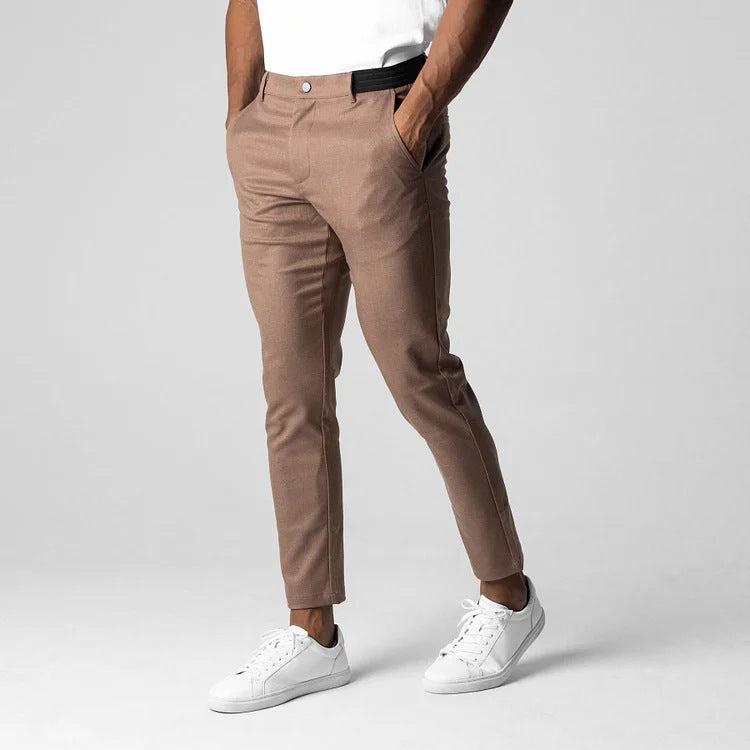 Herren Chinohose Slim Fit mit elastischem Bund – Alveron