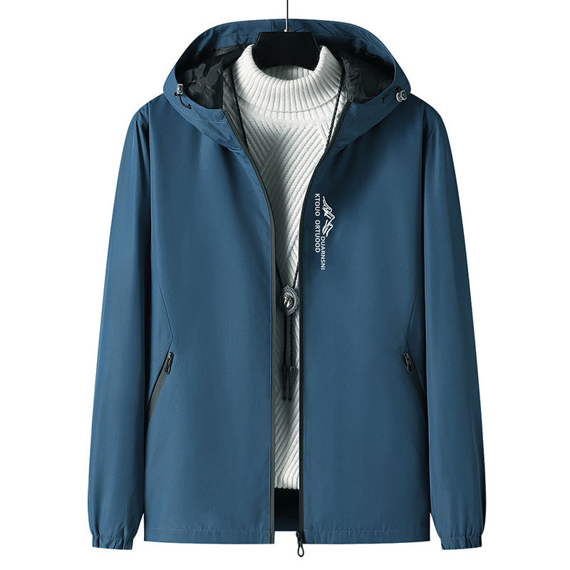 Herren Leichte Outdoor-Jacke mit verstellbarem Kapuzenkragen Echo Archiv