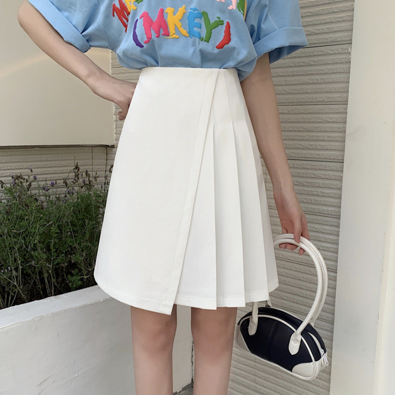 Damen Plissierter Minirock mit hoher Taille Echoarchiv