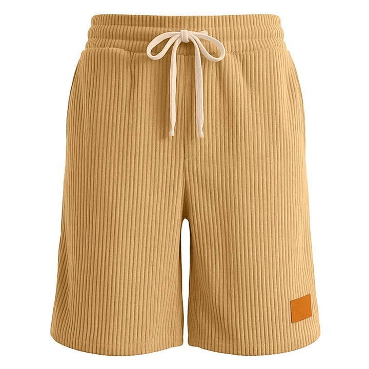 Herren nan Feincord-Shorts mit elastischem Tunnelzugbund, Kordelzug und tiefen Eingrifftaschen Echo Archiv