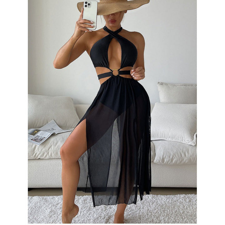 Damen Strandkleid mit raffiniertem Wickel-Design und eleganten Cut-Outs Echo Archiv