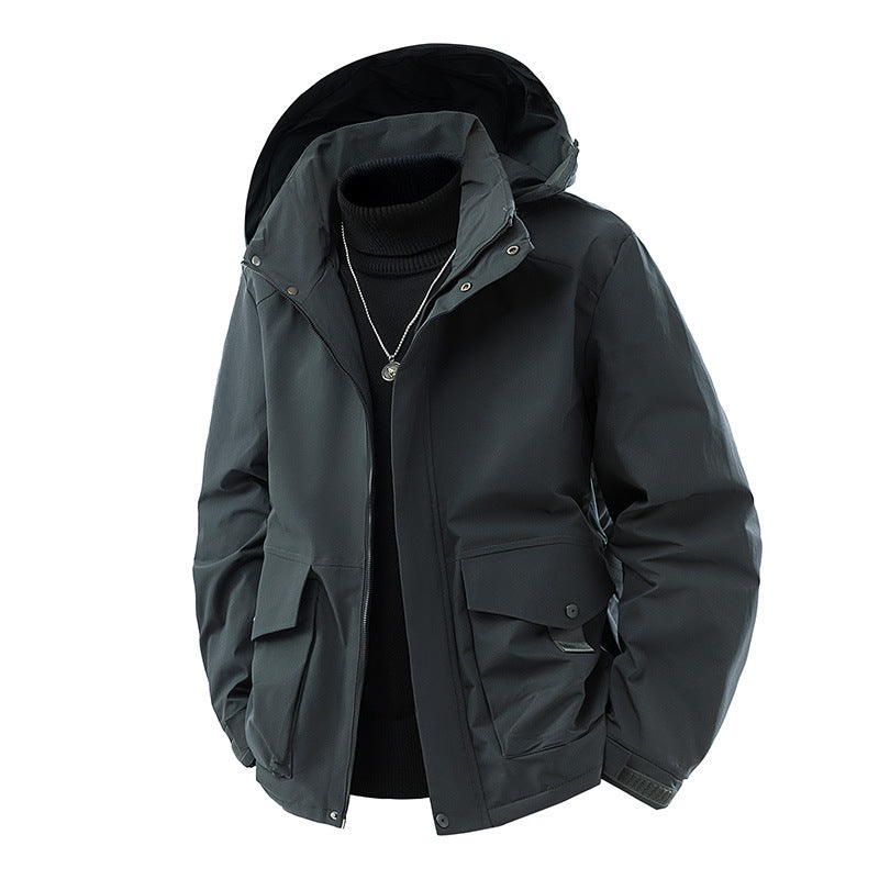 Herren Kapuzen-Parka mit technischer Wetterschutzmembran, isolierter Steppfüllung und Utility-Taschen Echo Archiv