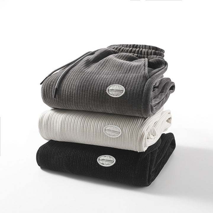 Herren Weiche Cord-Jogginghose im Relaxed-Fit mit elastischem Bund und Bündchen Echo Archiv