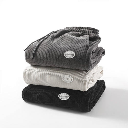 Herren Weiche Cord-Jogginghose im Relaxed-Fit mit elastischem Bund und Bündchen Echo Archiv