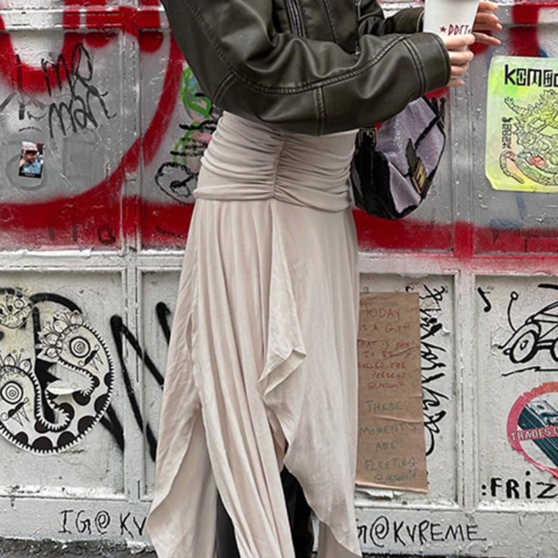 Damen asymmetrischer Wickelrock mit elegantem Faltenwurf Echo Archiv