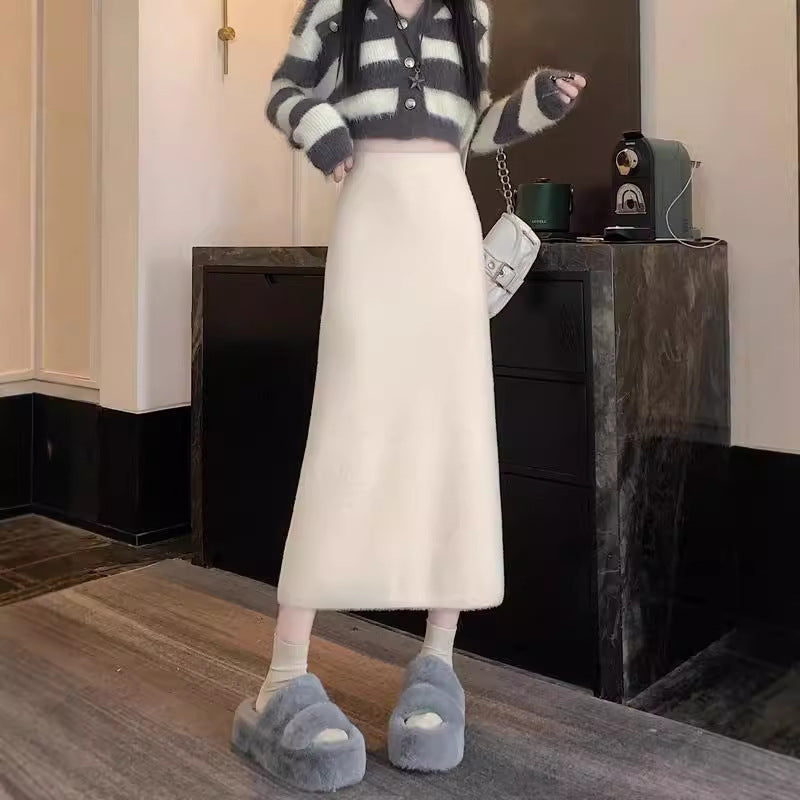 Damen Elegante Maxiskirt mit hohem Bund Echo Archiv