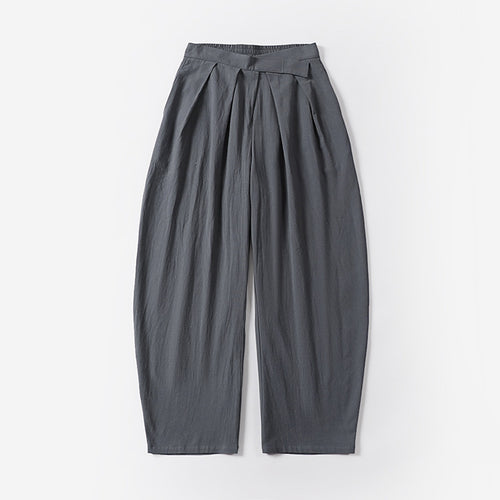 Damen Elegante Bundfalten-Hose mit ballonförmigem Bein und elastischem Taillenbund Echoarchiv