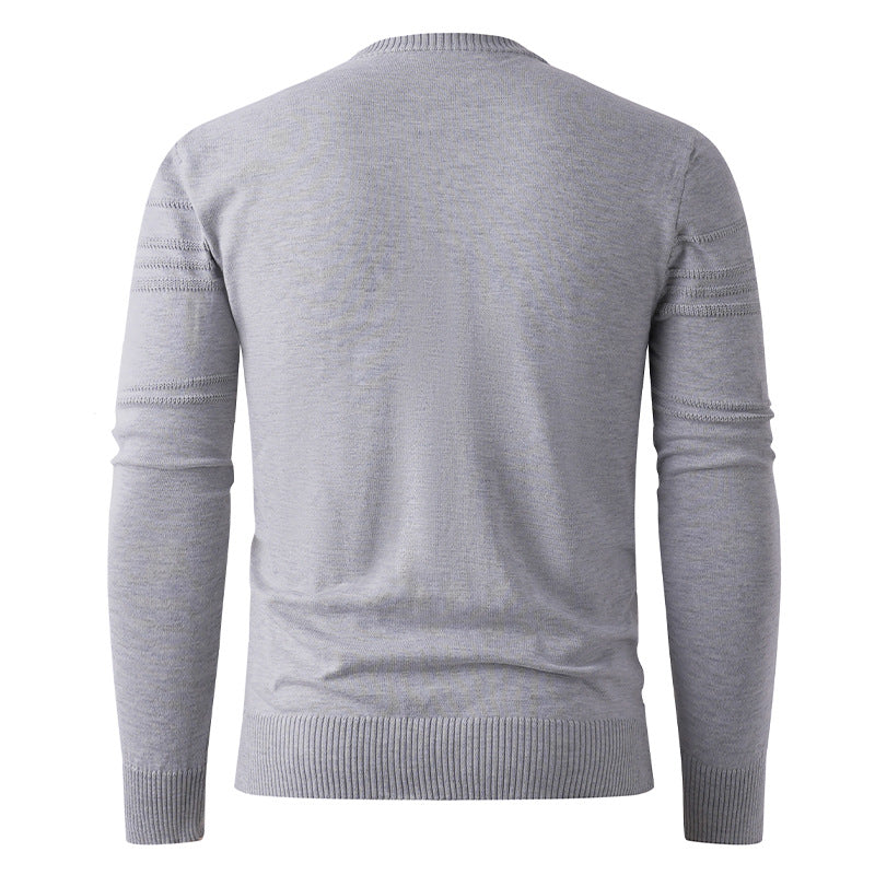 Herren feiner Strickpullover mit strukturiertem Design Echoarchiv