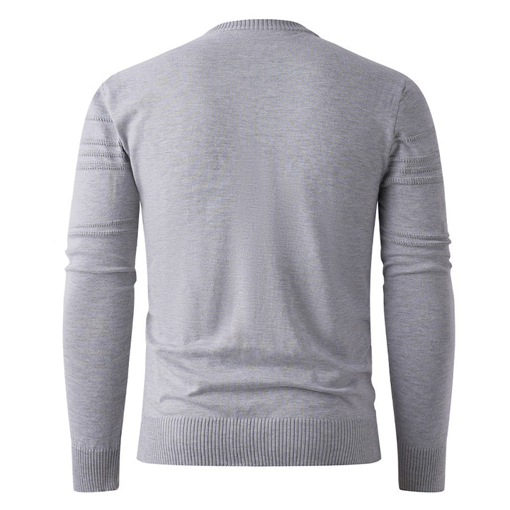 Herren feiner Strickpullover mit strukturiertem Design Echoarchiv