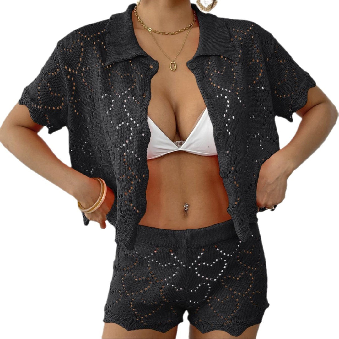 Damen luftiges Häkel-Set mit dekorativen Cut-Outs Echo Archiv