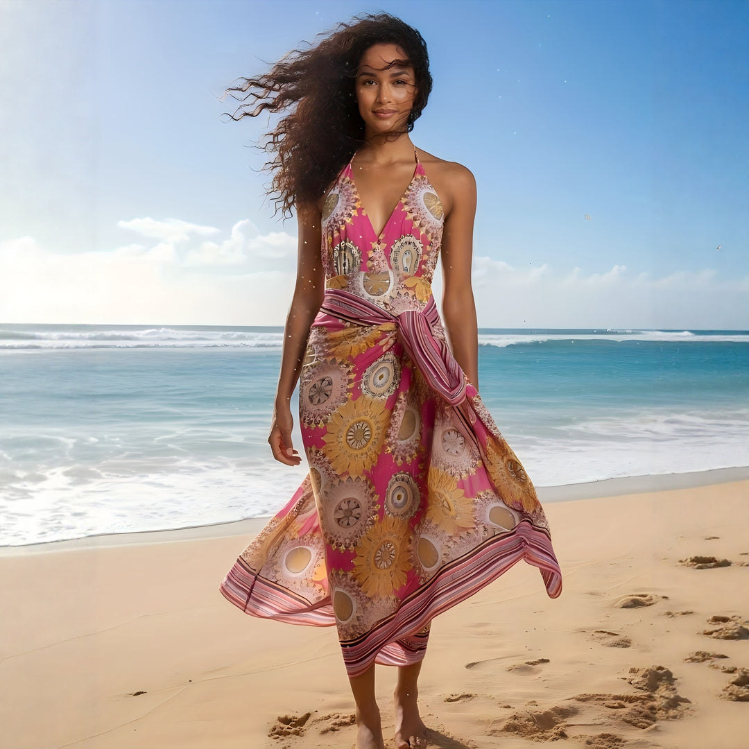 Damen Maxi Strandkleid Echo Archiv