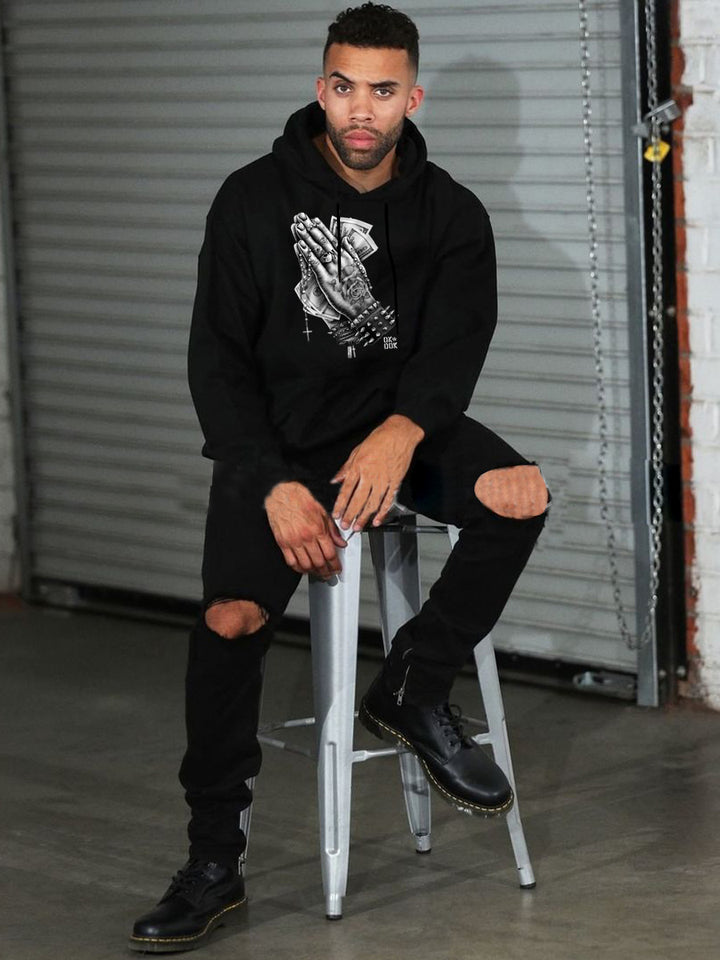 Herren Hoodie mit kreativem grafischen Druck Echoarchiv