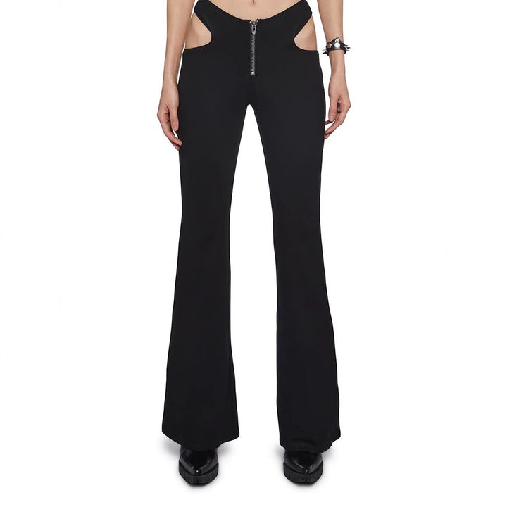 Damen Figurbetonte Schlaghose mit seitlichen Cut-Outs Echo Archiv