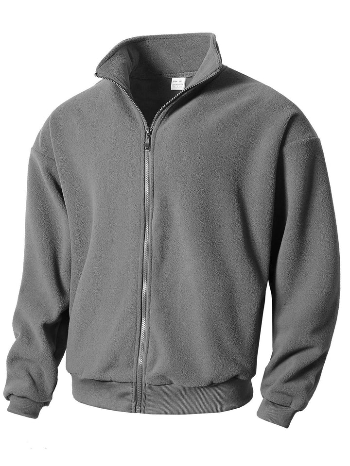Herren Fleecejacke mit hohem Kragen und Reißverschluss Echoarchiv