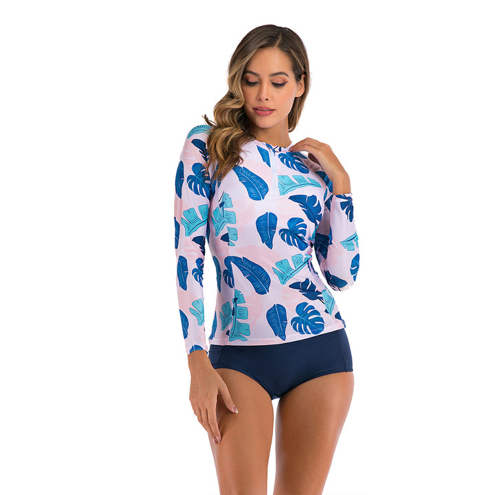Damen Langarm-Surfuanzug mit floralem Motiv Echo Archiv