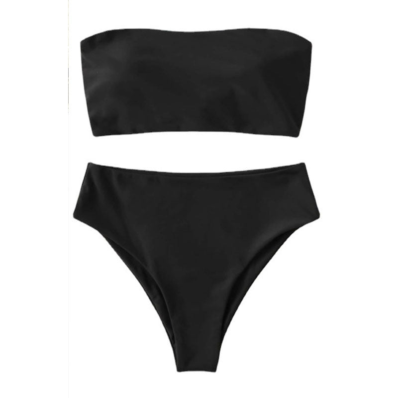 Damen Bandeau-Bikini mit hochgeschnittenem Unterteil Echo Archiv
