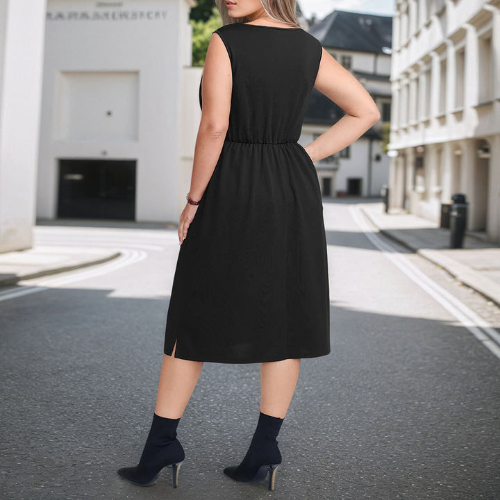 Damen Midikleid mit eleganten Drapierungen und figurbetontem Schnitt Echo Archiv