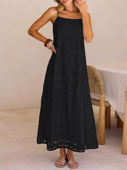 Damen Maxikleid mit filigranem Lochmuster Echo Archiv