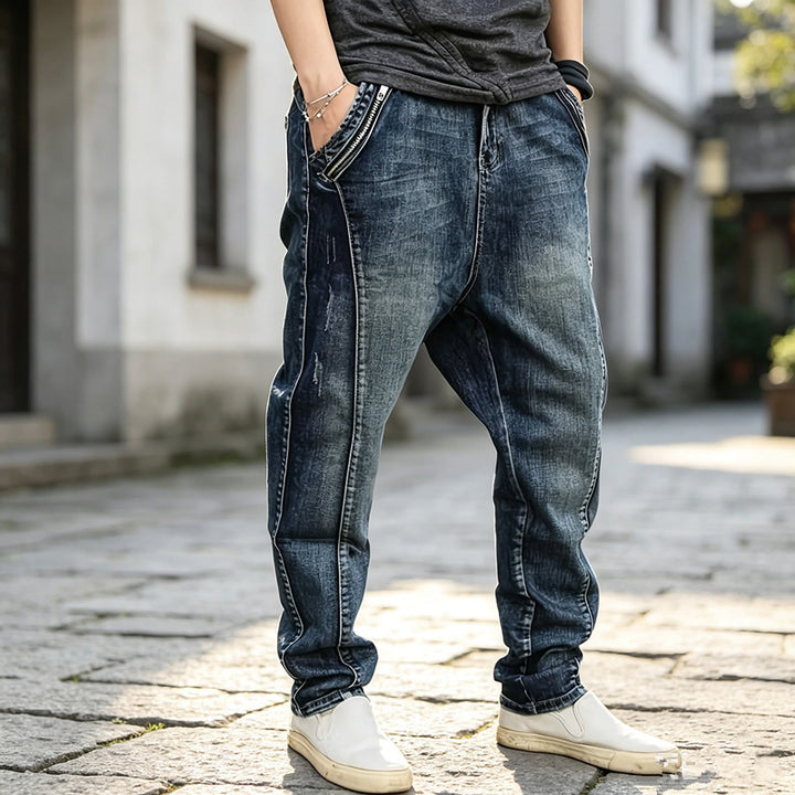 Herren Bequeme Cargo Jeans mit seitlichen Taschen Echoarchiv
