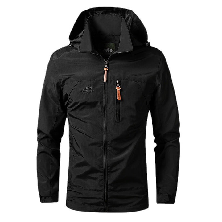Herren nan leichte wasserabweisende Softshelljacke mit Kapuze und Sicherheitsreißverschluss Echo Archiv