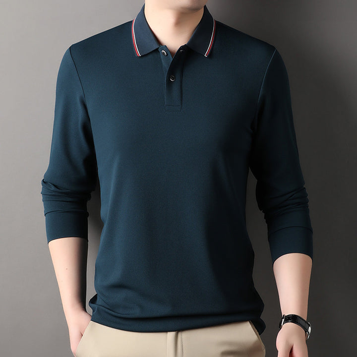 Herren Poloshirt mit atmungsaktiver Piqué-Oberfläche und eleganten Kontrastdetails Echoarchiv