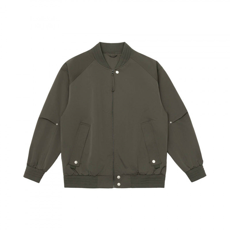 Unisex Leichtgewichtige Boxy‑Bomberjacke mit Raglanärmeln und Rippbündchen Echo Archiv