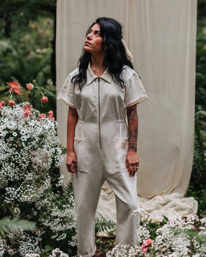 Damen legerer Jumpsuit mit praktischen Taschen und Reißverschluss Echoarchiv