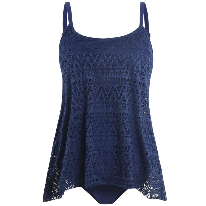 Damen elegantes Strandtop mit modischem Lochmuster Echo Archiv