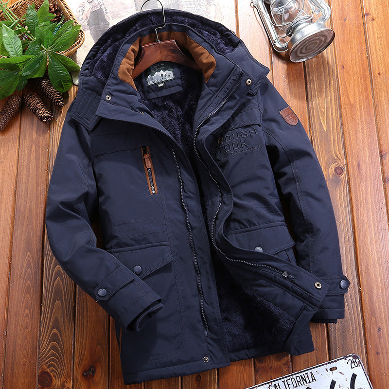 Herren urbaner Thermo-Parka mit Teddyfleece-Innenfutter, winddichter Front und Multifunktionstaschen Echo Archiv