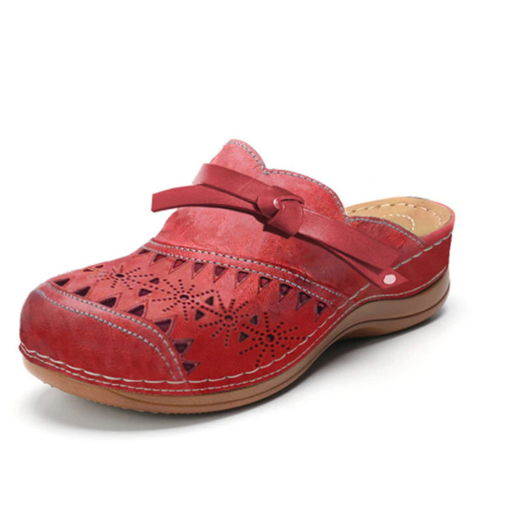 Damen Bequeme Perforierte Clog-Mules mit Knotenriemen und ergonomischem Komfortfußbett – Lioré