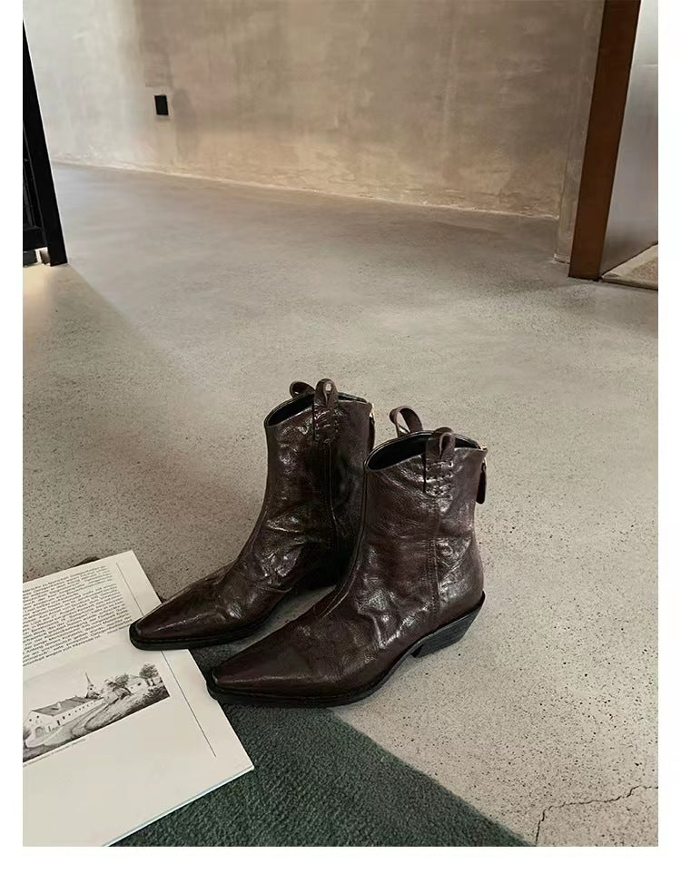 Herren Western-Stiefelette mit spitzer Kappe und Zugschlaufen Echo Archiv