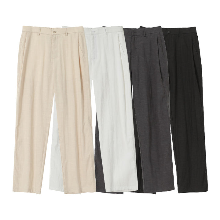 Herren Leichte Leinenhose mit Tunnelzug und geradem Bein Echo Archiv