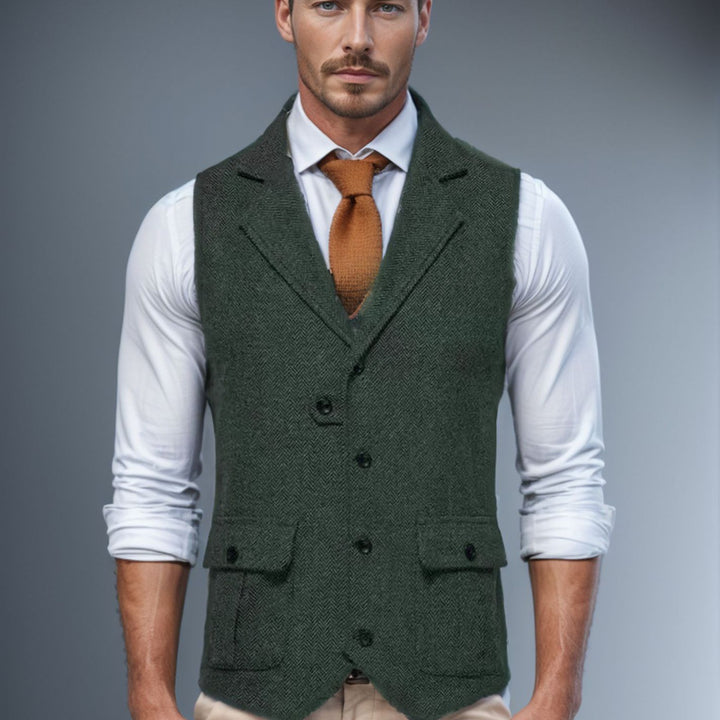 Herren elegante Weste im Hahnentrittmuster Echoarchiv