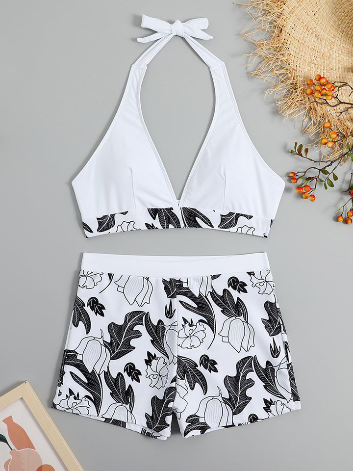 Damen Triangel-Bikini mit floralem Shorts-Design Echo Archiv