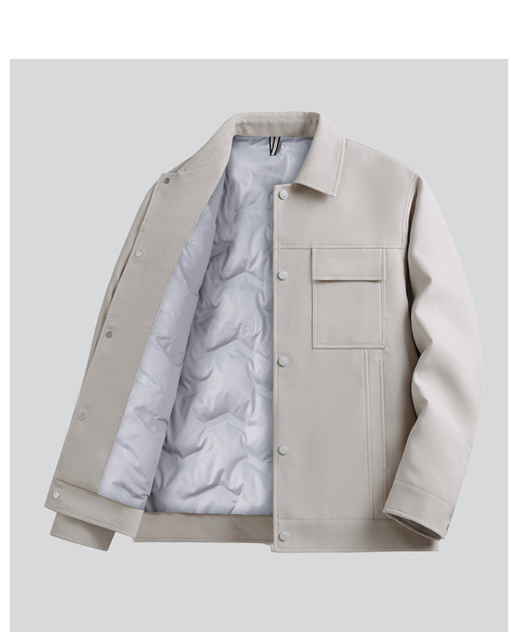 Herren modische Overshirt-Jacke mit praktischem Taschen-Design Echoarchiv