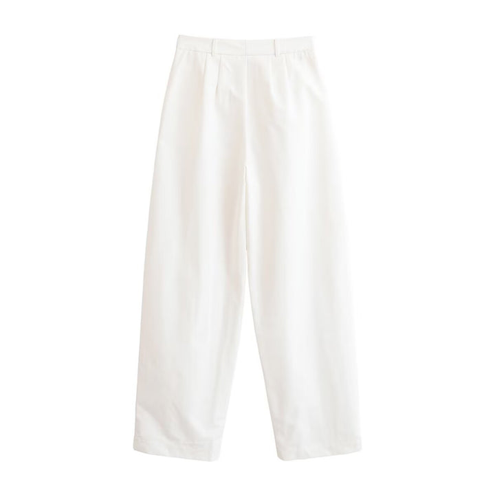 Damen Elegante High‑Waist Palazzo‑Hose mit Bügelfalte und geradem weitem Bein Echo Archiv