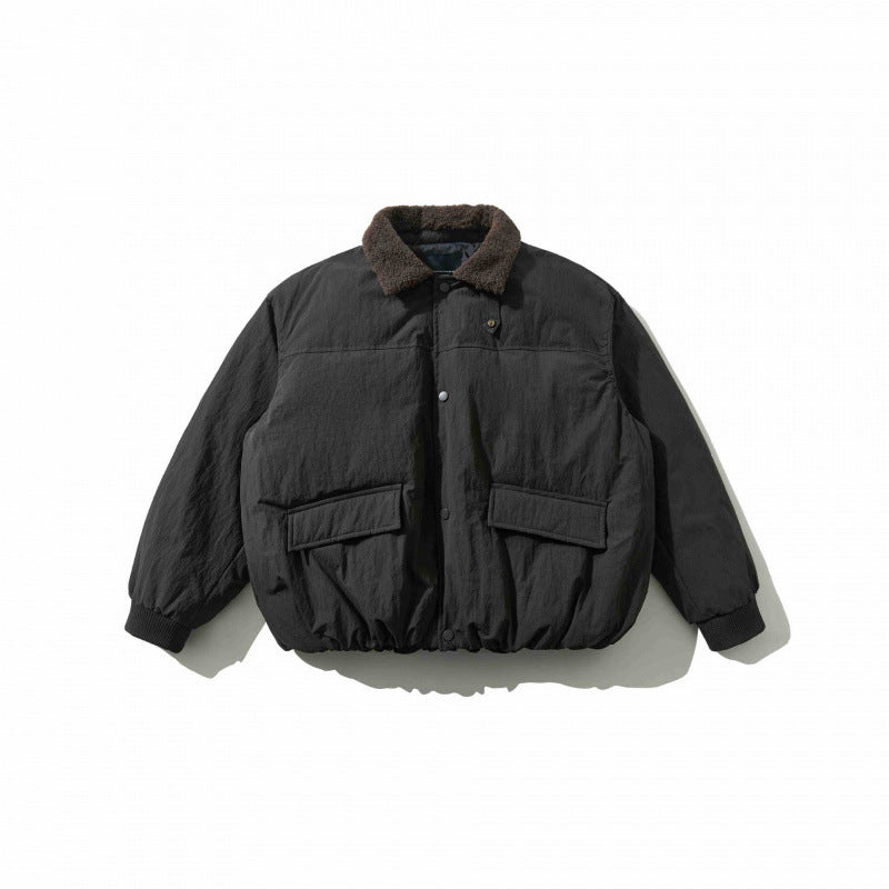 Herren Gepolsterte Bomberjacke mit Teddykragen, Pattentaschen und elastischem Saum Echo Archiv