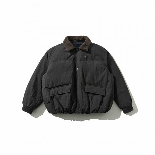 Herren Gepolsterte Bomberjacke mit Teddykragen, Pattentaschen und elastischem Saum Echo Archiv
