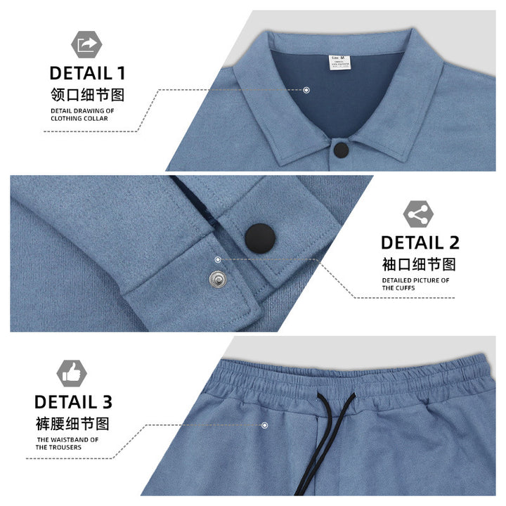 Herren nan utilitaristisches Sweat-Trainingsset mit Overshirt, Brustklappen und konisch geschnittener Joggerhose Echo Archiv