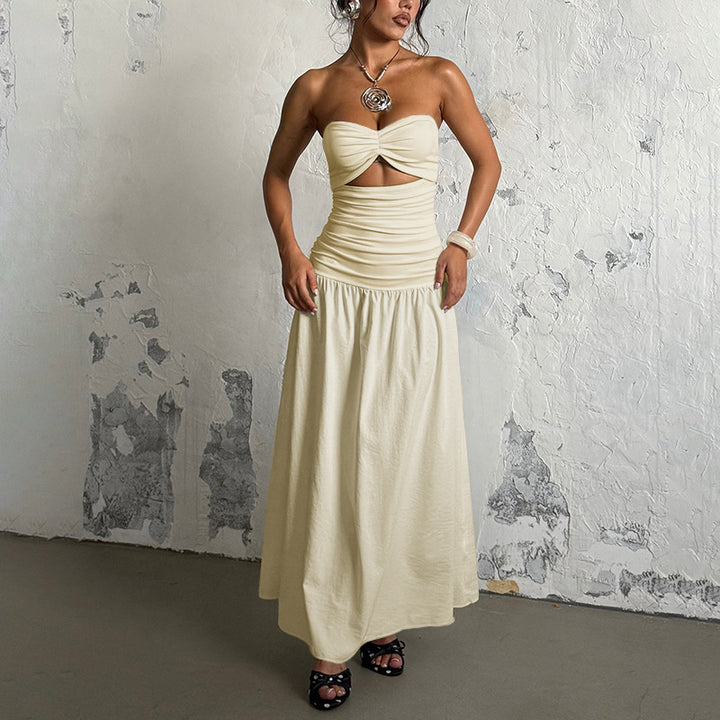 Damen Maxikleid mit schicker Schnittführung und raffiniertem Bauch-Detail Echo Archiv
