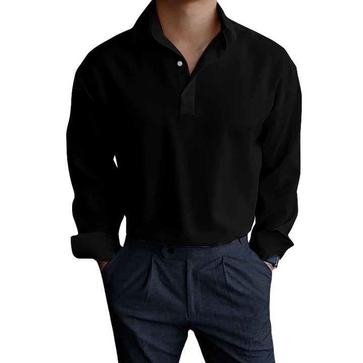 Herren Langarmshirt mit modernem Polokragen und eleganter Passform Echoarchiv