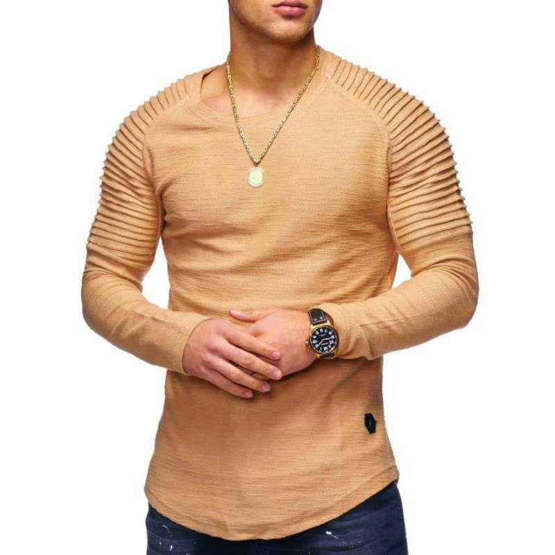Herren Langarmshirt mit strukturiertem Schulterdesign Echoarchiv