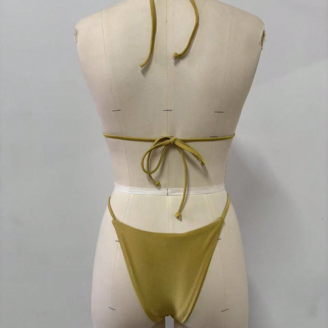 Damen Triangel-Bikini-Set mit modischen Metallringen Echo Archiv