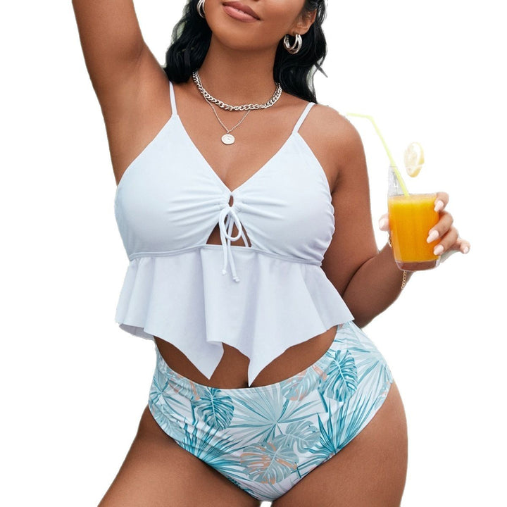 Damen Bikini-Oberteil mit abnehmbarem Wickelrock und floralem High-Waist-Schnitt Echo Archiv