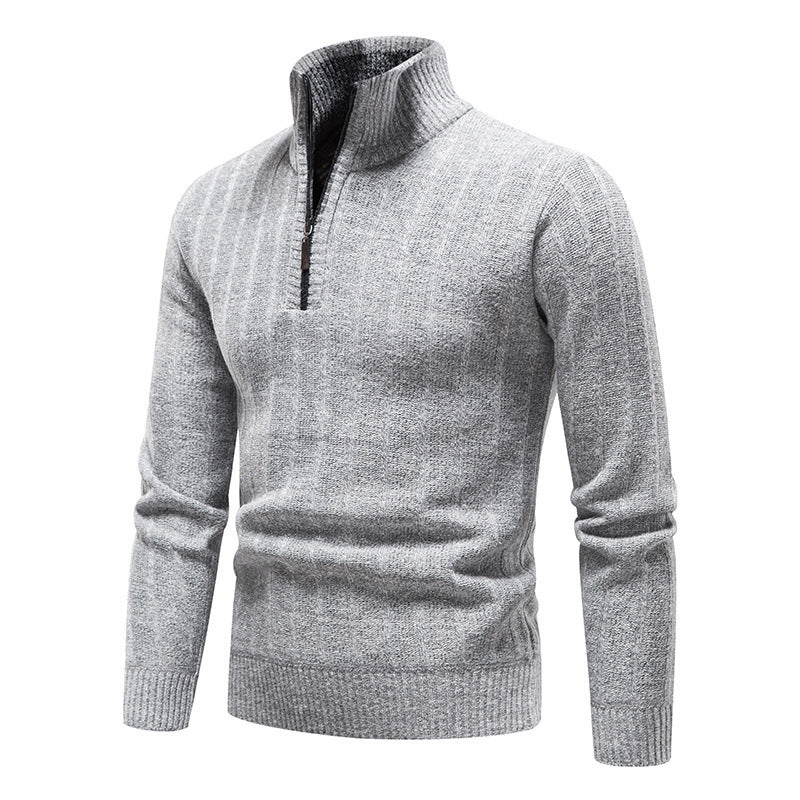 Herren modischer Rollkragenpullover mit Reißverschluss Echoarchiv