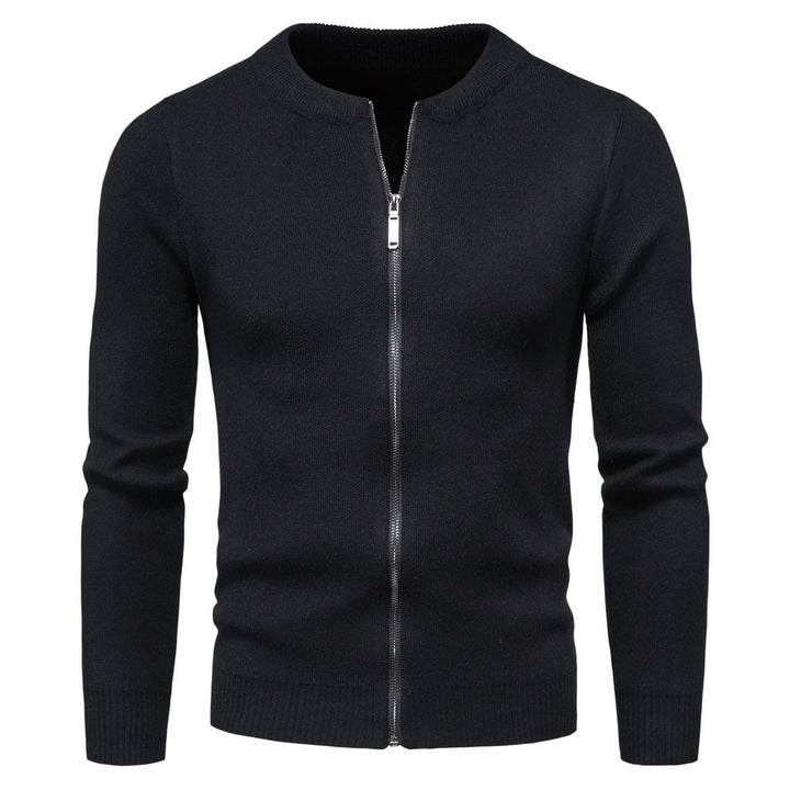 Herren stylische Strickjacke mit modernem Zipper und hohem Kragen Echoarchiv