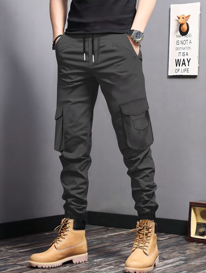 Herren Cargo-Jogginghose mit seitlichen Taschen und elastischem Bund Echoarchiv