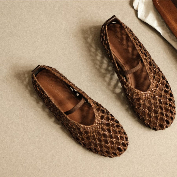 Damen luftige Ballerina mit elegantem Netzdesign Echoarchiv